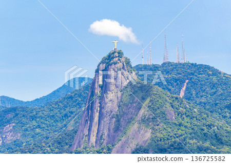 Christ the Redeemer on Corcovado mountain Rio de Janeiro Brazil. Christ the Redeemer on Corcovado mountain Rio de Janeiro Brazil. 136725582
