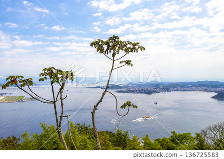 Tropical Urca Red Beach Rocks Water Rio de Janeiro Brazil. Tropical Urca Red Beach Rocks Water Rio de Janeiro Brazil. 136725583