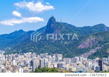 Christ the Redeemer on Corcovado mountain Rio de Janeiro Brazil. Christ the Redeemer on Corcovado mountain Rio de Janeiro Brazil. 136725613