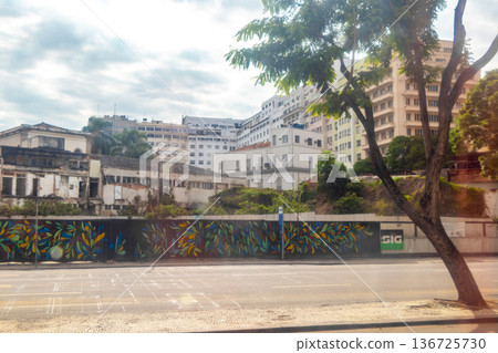 Rio de Janeiro Brazil City Centro Downtown Street Cityscape Skyline. Rio de Janeiro Brazil City Centro Downtown Street Cityscape Skyline. 136725730