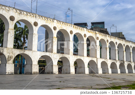 Rio de Janeiro Brazil City Arcos da Lapa bridge arches. Rio de Janeiro Brazil City Arcos da Lapa bridge arches. 136725738