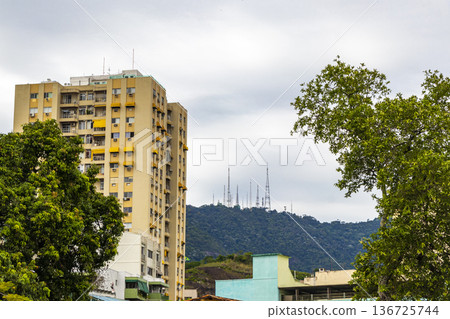 Rio de Janeiro Brazil City Downtown Cityscape and Skyline Panorama. Rio de Janeiro Brazil City Downtown Cityscape and Skyline Panorama. 136725744