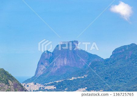 Rio de Janeiro Brazil Panorama View City Skyline Cityscape Mountains. Rio de Janeiro Brazil Panorama View City Skyline Cityscape Mountains. 136725765