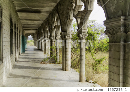An abandoned monastery. An abandoned monastery. 136725841