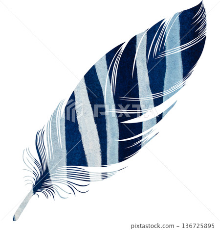 Beautiful watercolor bird feather icon image illustration Beautiful watercolor bird feather icon image illustration 136725895
