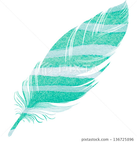 Beautiful watercolor bird feather icon image illustration Beautiful watercolor bird feather icon image illustration 136725896
