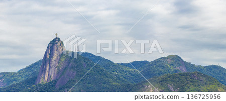 Christ the Redeemer on Corcovado mountain Rio de Janeiro Brazil. Christ the Redeemer on Corcovado mountain Rio de Janeiro Brazil. 136725956