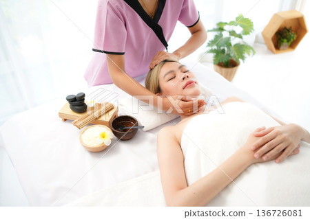 Woman spa body and face treatment and massage aroma therapy product Woman spa body and face treatment and massage aroma therapy product 136726081