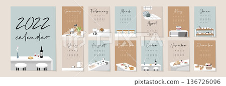 手繪簡約風格可愛小屋方形月亮圖案封面，適用於盒子封面、文章簿、寫作本、候補名單、便條盒、日記本等。 136726096