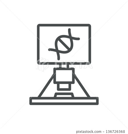 DNA Extraction Icon, Outline Lab Extraction Process with Microscope, Genetic Analysis and Biotechnology Research Symbol DNA Extraction Icon, Outline Lab Extraction Process with Microscope, Genetic Analysis and Biotechnology Research Symbol 136726368