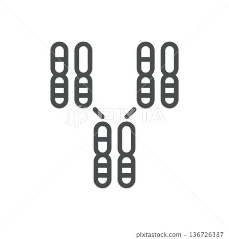 Genetic Inheritance Icon, Outline Chromosome Heredity Diagram, Family Genetics, Trait Transmission and DNA Lineage Symbol Genetic Inheritance Icon, Outline Chromosome Heredity Diagram, Family Genetics, Trait Transmission and DNA Lineage Symbol 136726387