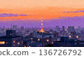 Tokyo cityscape at dusk 136726792