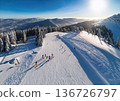 A ski resort on a sunny day 136726797