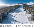A ski resort on a sunny day 136726801
