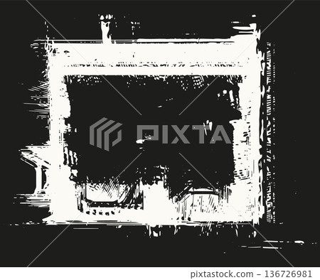 White Grunge Square Frame Background White Grunge Square Frame Background 136726981