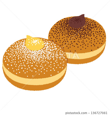 甜甜圈插圖 136727081