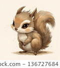 可愛的小松鼠 136727684