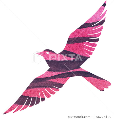 Beautiful watercolor bird icon image illustration Beautiful watercolor bird icon image illustration 136728109