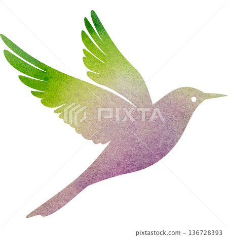 美麗的水彩鳥圖示圖像的插圖 136728393