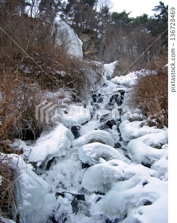 Artificial waterfall, Otome Falls icefall (downstream) Artificial waterfall, Otome Falls icefall (downstream) 136728469