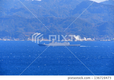 Japan Maritime Self-Defense Force Uraga Channel Kumano FFM-2 Destroyer Japan Maritime Self-Defense Force Uraga Channel Kumano FFM-2 Destroyer 136728473