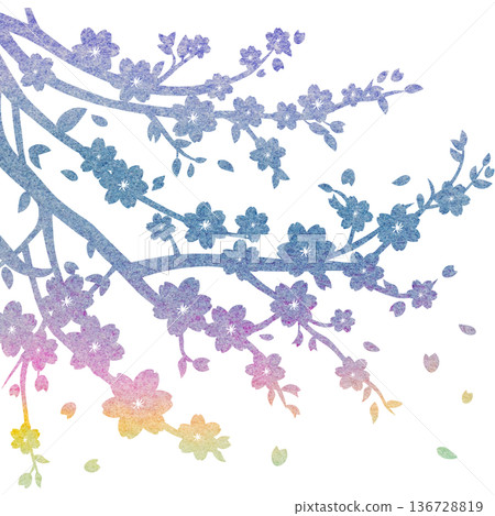 Beautiful watercolor cherry blossom tree icon image illustration Beautiful watercolor cherry blossom tree icon image illustration 136728819