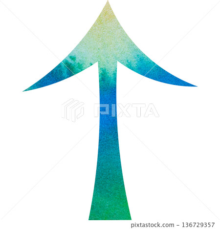 美麗的水彩箭頭圖示圖像插圖 136729357