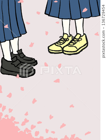 Cherry blossoms and graduation ceremony Cherry blossoms and graduation ceremony 136729454