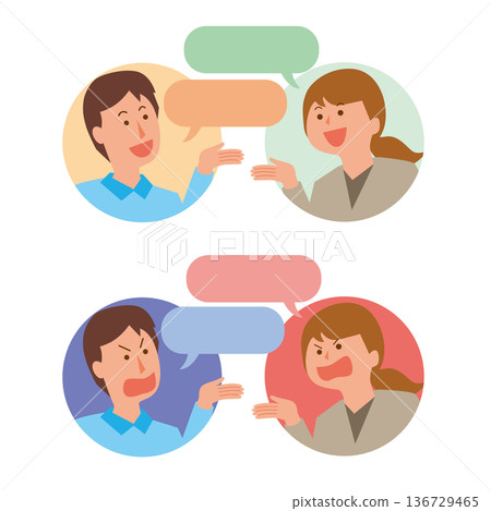 Male and female to talk Male and female to talk 136729465