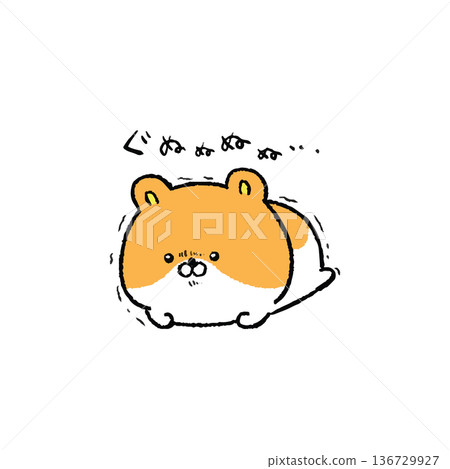A cute and frustrated hamster A cute and frustrated hamster 136729927