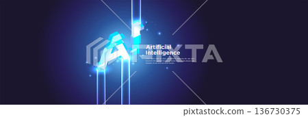 Futuristic AI Technology Digital Innovation Concept Futuristic AI Technology Digital Innovation Concept 136730375