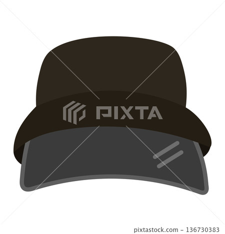 A black hat with a sun visor for protection from the sun 136730383