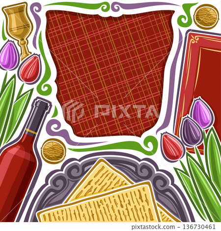 Vector poster for Passover 136730461