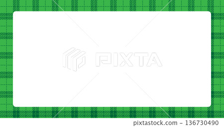 綠色格子圖案邊框 136730490