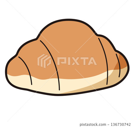 一個簡單的麵包卷的插圖 136730742