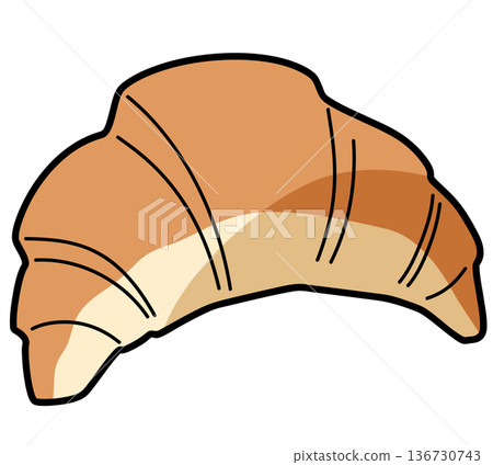 一個簡單的羊角麵包的插圖 136730743