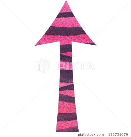 Beautiful watercolor arrow icon image illustration 136731079