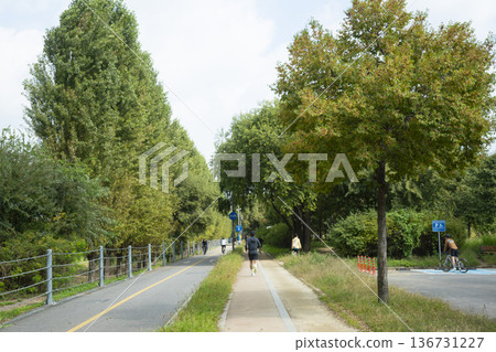 Han River bike path Han River bike path 136731227