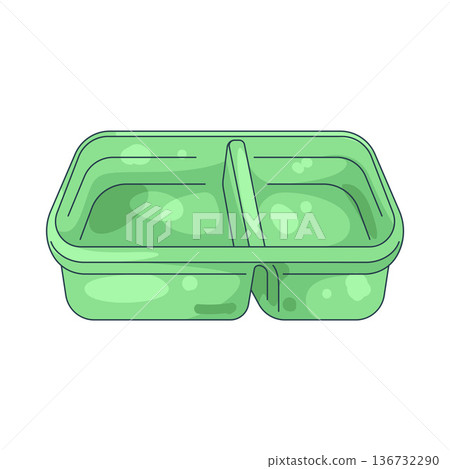 Illustration of plastic lunch box Illustration of plastic lunch box 136732290