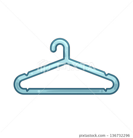Illustration of plastic hanger Illustration of plastic hanger 136732296