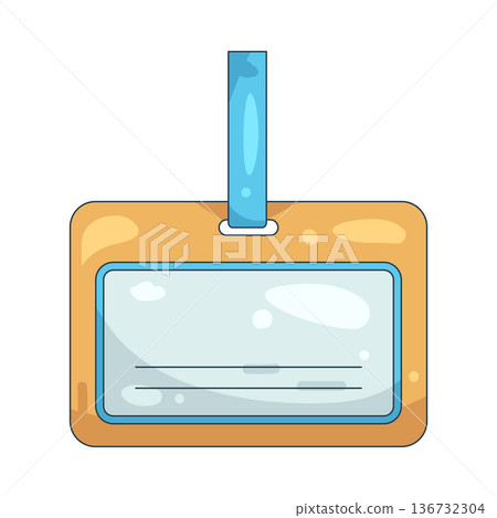 Illustration of plastic ID card holder Illustration of plastic ID card holder 136732304
