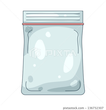 Illustration of plastic bag clip 136732307
