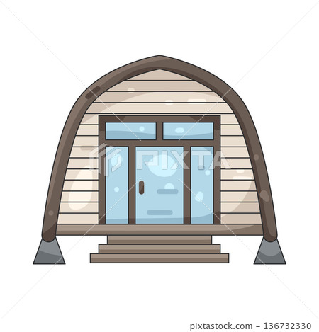 Illustration of wooden house Illustration of wooden house 136732330