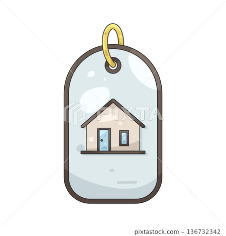 Illustration of real estate tag Illustration of real estate tag 136732342
