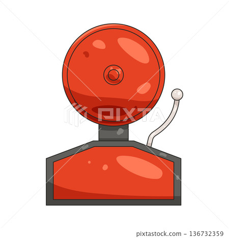 Illustration of fire alarm 136732359