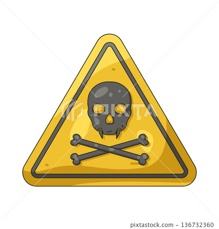 Illustration of danger skull sign Illustration of danger skull sign 136732360