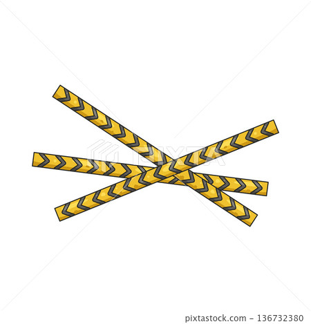 Illustration of Caution tape Illustration of Caution tape 136732380