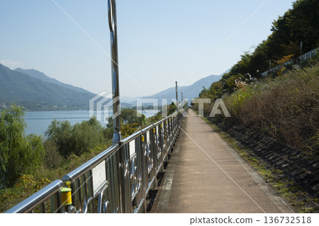 Han River bike path Han River bike path 136732518