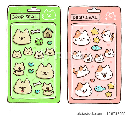 Drop sticker illustration Drop sticker illustration 136732631