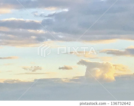 冬日的天空出現了一隻北極熊。 冬日的天空出現了一隻北極熊。 136732642